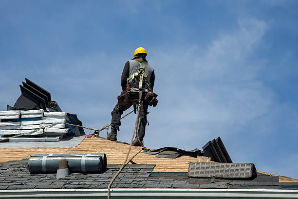 Professional Roofing technician working in Portage, PA